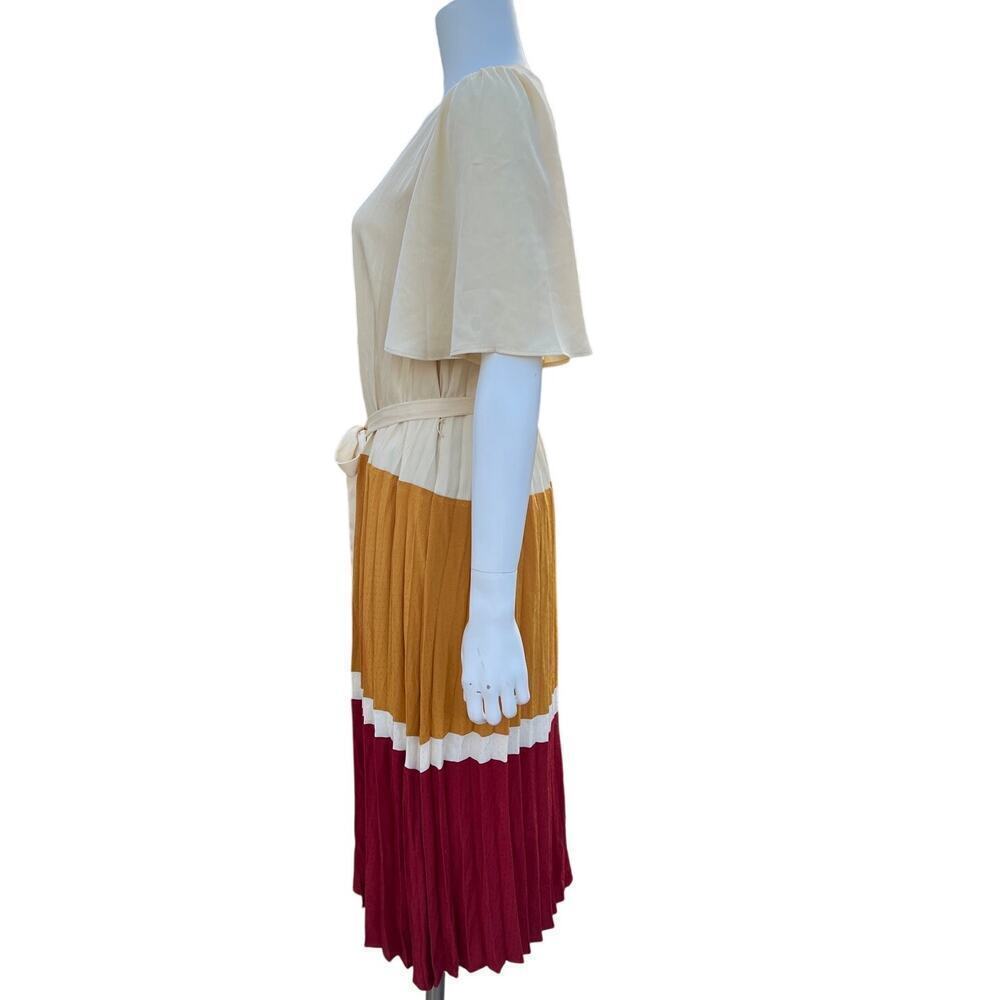 SKIES ARE BLUE WOMENS PLEATED COLORBLOCK DRESS SIZE LARGE - Picture 7 of 14